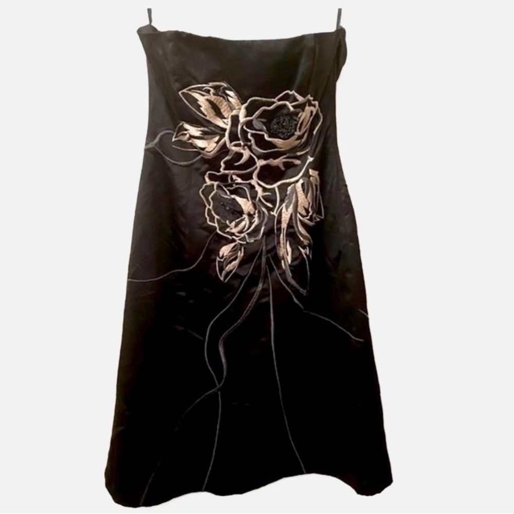 White House Black Market Strapless Flared Dress